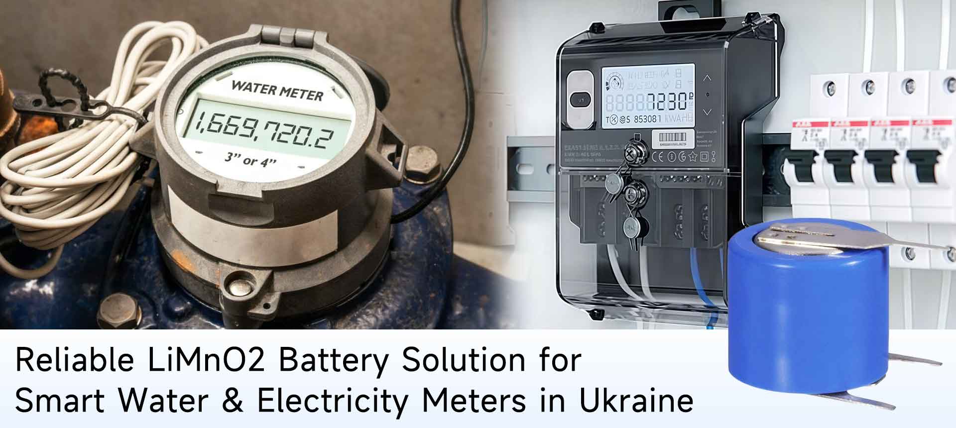 A PKCell battery pack and a water & electricity meter