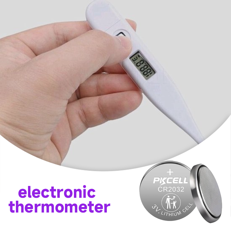CR 2032 with electronic thermometer